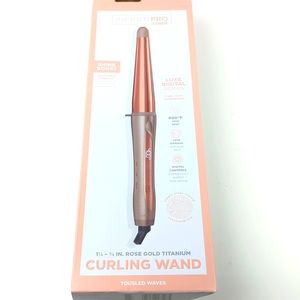 Conair Infiniti Pro Rose Gold Titanium Luxe Digital Curling Wand 1 1/4” - 3/4”